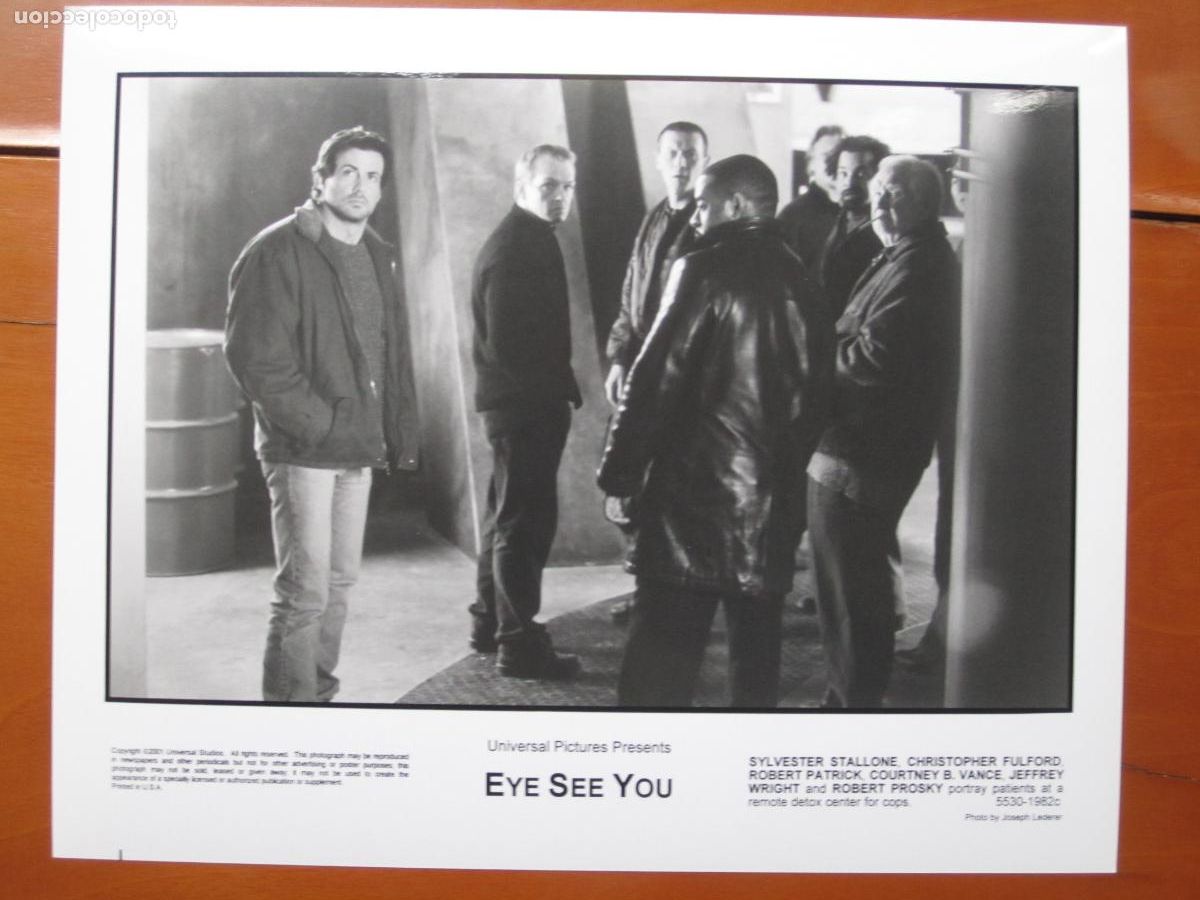 Cine: sylvester stallone - foto b/n original - eye see you d-tox