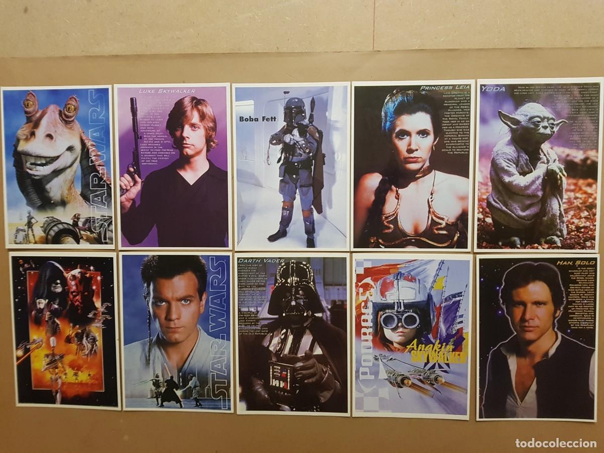 Cinema: LOTE: 10 POSTALES DE PERSONAJES DE LA GUERRA DE LAS GALAXIAS