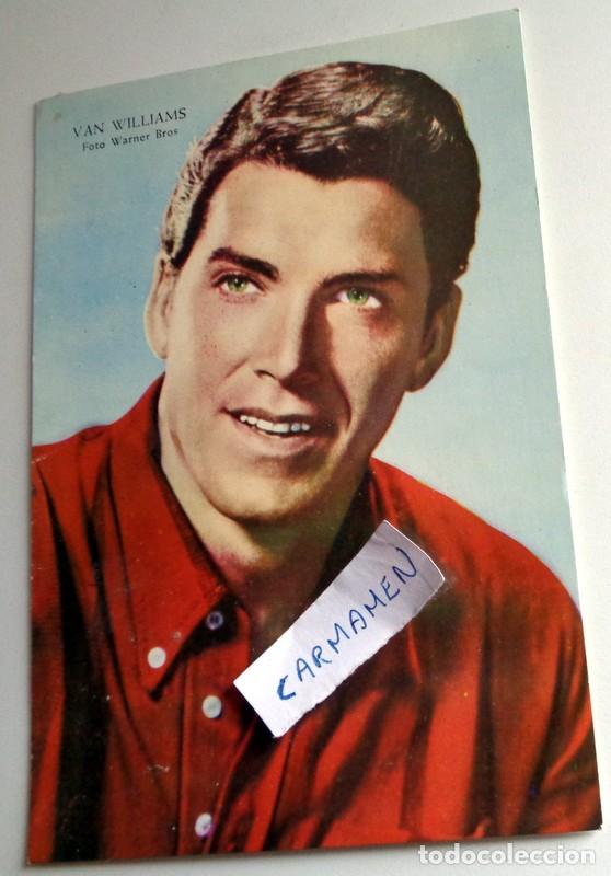 Cinema: FOTO PROMOCIONAL POSTAL ANTIGUA A&Ntilde;OS 60 ACTOR CINE VINTAGE - VAN WILLIAMS - WARNER BROS