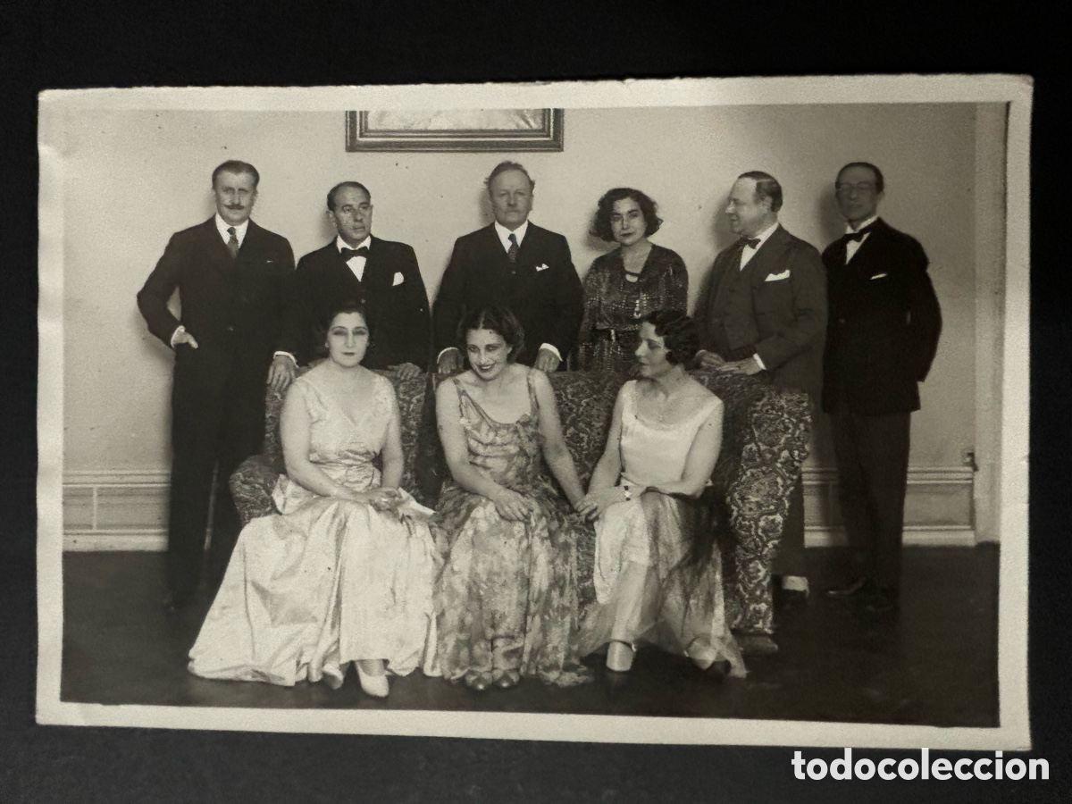 Cinema: Foto original del escritor poeta y dramaturgo Eduardo Marquina y actores teatro foto Piortiz madrid