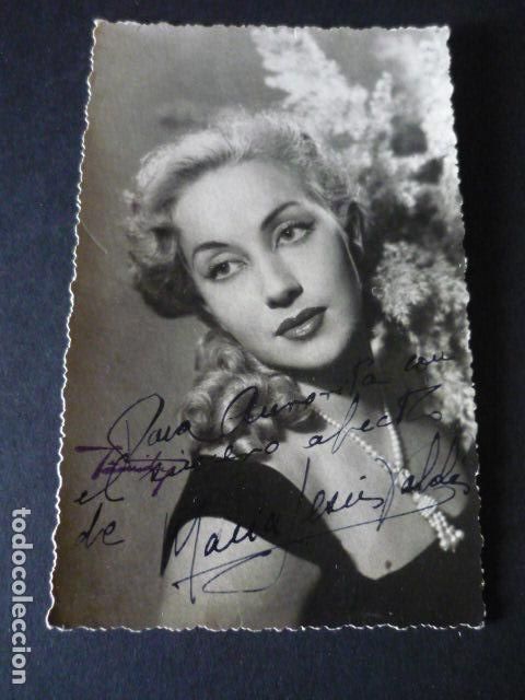 Kino: MARIA JESUS VALDES ACTRIZ FOTOGRAFIA CON DEDICATORIA Y FIRMA AUTOGRAFA 8,5 X 13,5 CM
