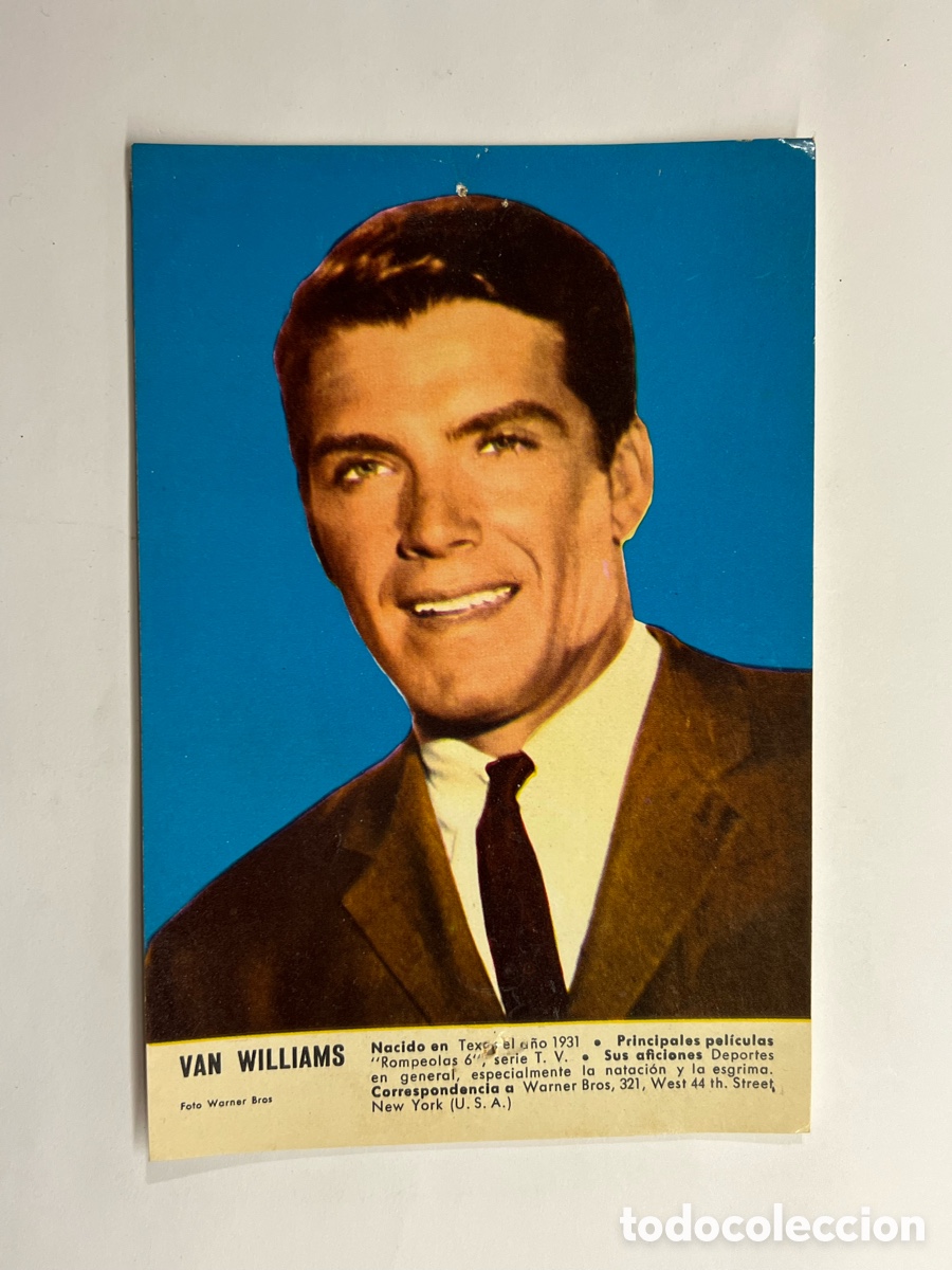 Cin&eacute;ma: VAN WILLIAMS.. Med&iacute;das: 10,5 x 15,5 cm., aproximadamente