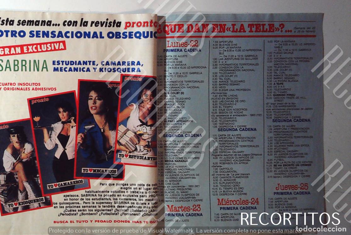 Kino: SABRINA SALERNO ANUNCIO PRONTO LOVE ESTUDIANTES KIOSKEROS MECANICOS CAMAREROS