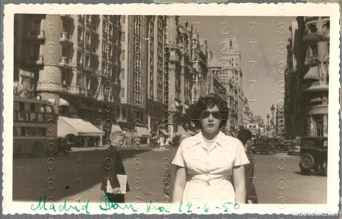 Cine: GRAN VIA MADRID 1950 MERCEDES VECINO ARCHIVO PEPE VAQUERO 13X8 FOTOGRAFIA UNICA LM55