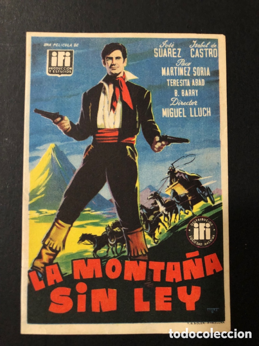 Cine: Programa la monta&ntilde;a sin ley jose Su&aacute;rez con publicidad cine alkazar A13