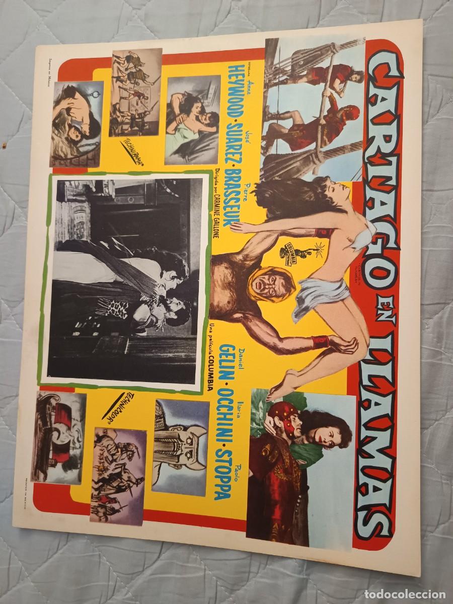 Kino: CARTAGO EN LLAMAS JOSE SUAREZ LOBBY CARD ORIGINAL