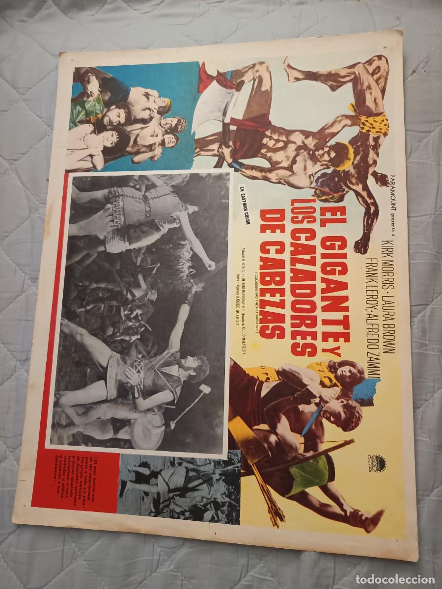 Kino: EL GIGANTE Y LOS CORTADORES DE CABEZAS KIRK MORRIS LOBBY CARD ORIGINAL