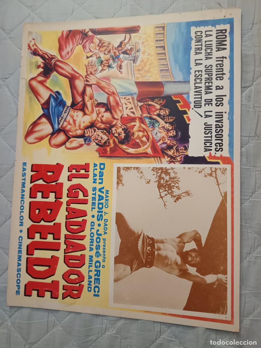 Kino: EL GLADIADOR REBELDE DAN DAVIS LOBBY CARD ORIGINAL