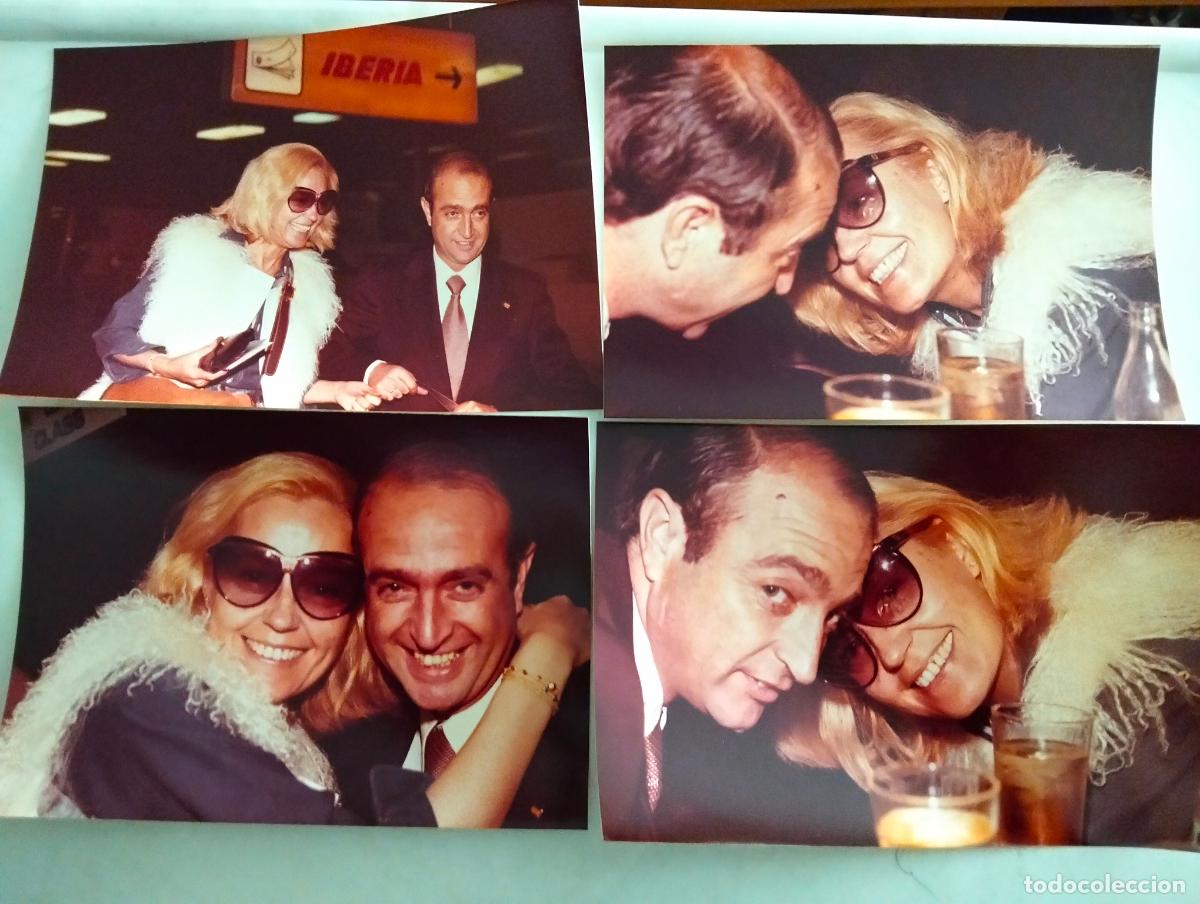 Cine: 4 FOTOGRAFIAS, ANALIA GADE CON UN AMIGO EN EL AEROPUERTO, MEDIDAS 18 X 13 CM