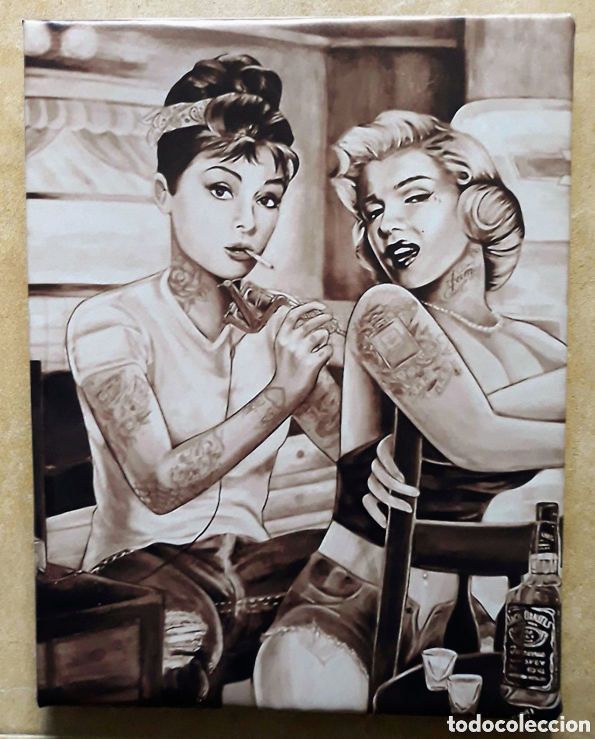 Cine: Cuadro MARILYN y AUDREY art tattoo