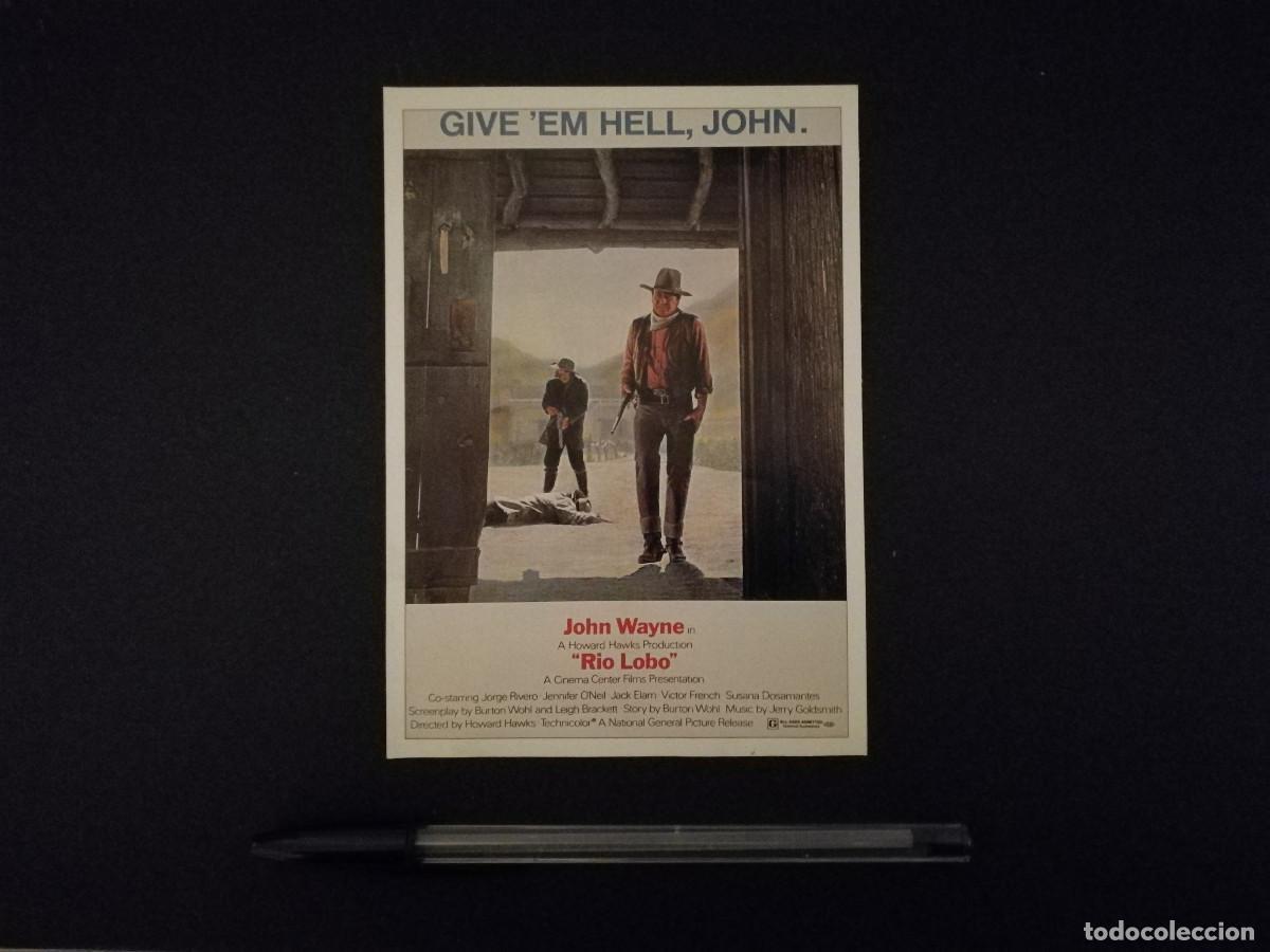 Cine: FICHA COLECCIONABLE -10*15- RIO LOBO - WESTERN OESTE - JOHN WAYNE