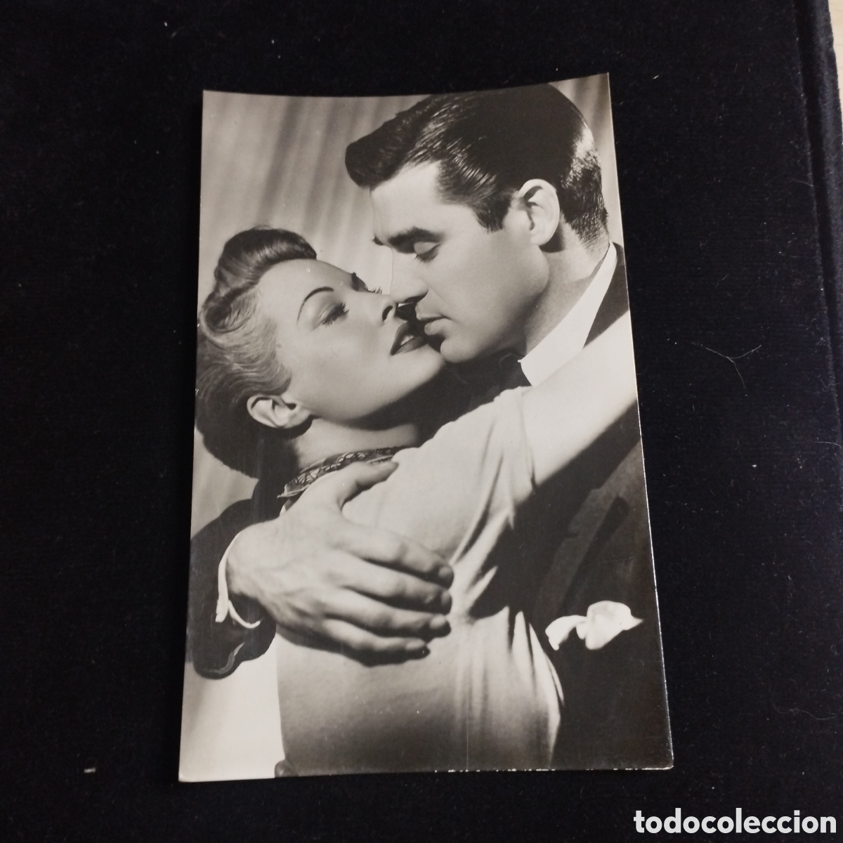 Cine: Postal Fotogr&aacute;fica. Steve Cuchran y Gaby Andre. Escrita y fechada en Matar&oacute; 1953.