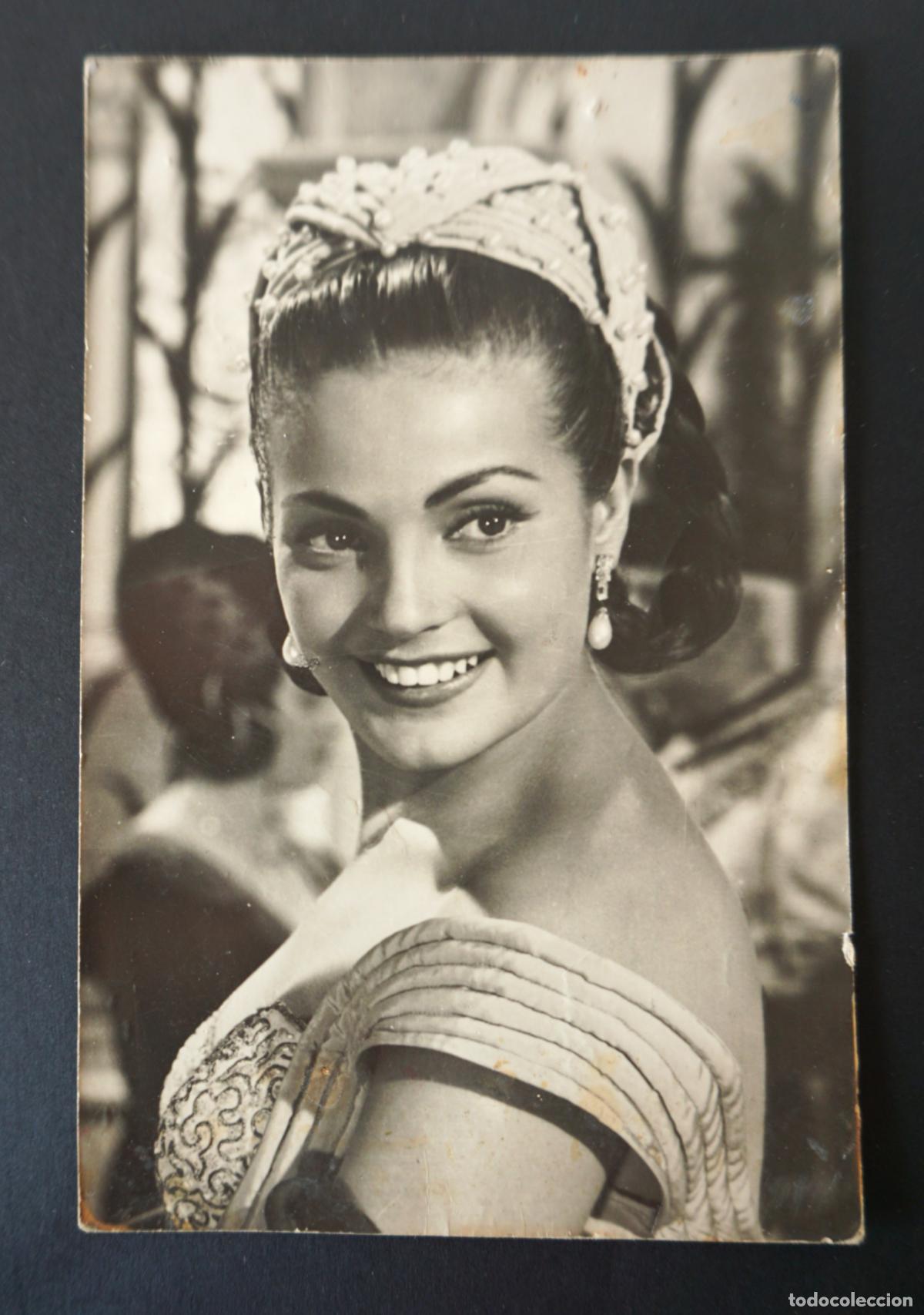 Cine: Carmen Sevilla, Postal del a&ntilde;o 1957 usada, ver foto del reverso