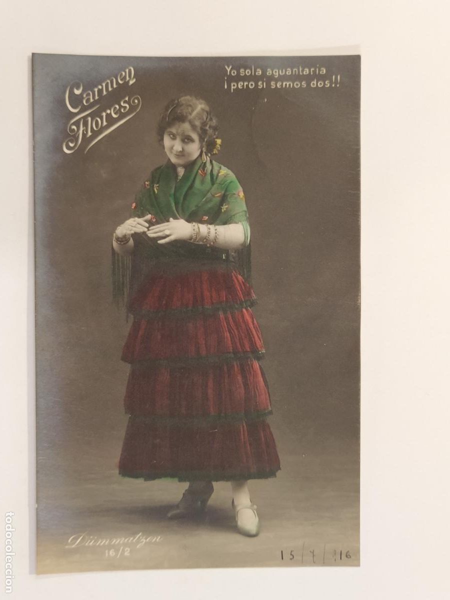 Kino: CARMEN FLORES - D&Uuml;MMATZEN - FOTOGRAFICA - POSTAL ANTIGUA ORIGINAL -(112.424)