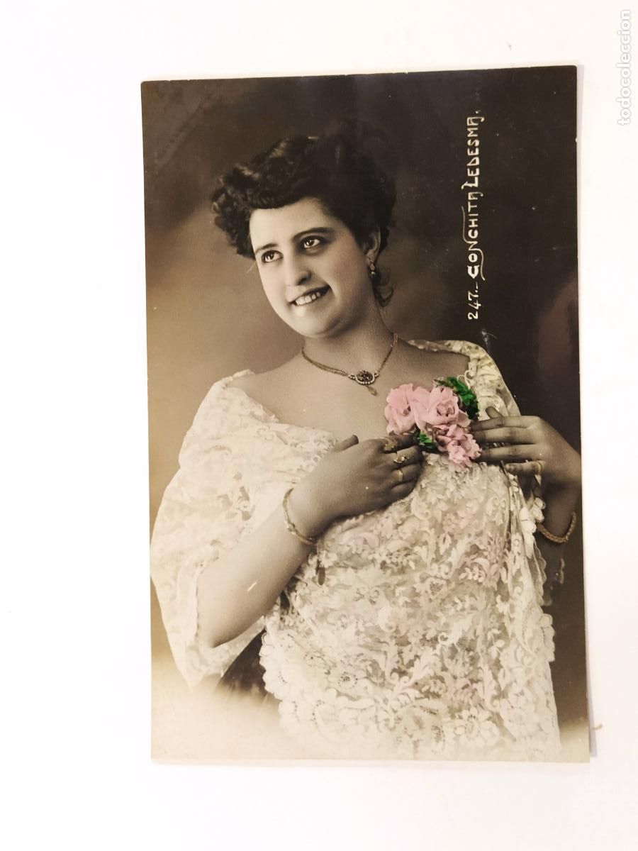 Kino: CONCHITA LEDESMA - FOTOGRAFICA -ERNESTO MADRID- POSTAL ANTIGUA ORIGINAL -(112.426)