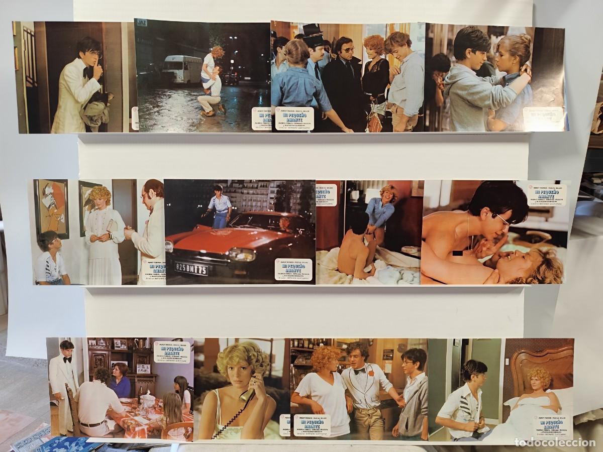 Kino: Mi peque&ntilde;o amante. Mimsy Farmer, Pascal Sellier, Madeleine Robinson. 12 FOTOCROMOS