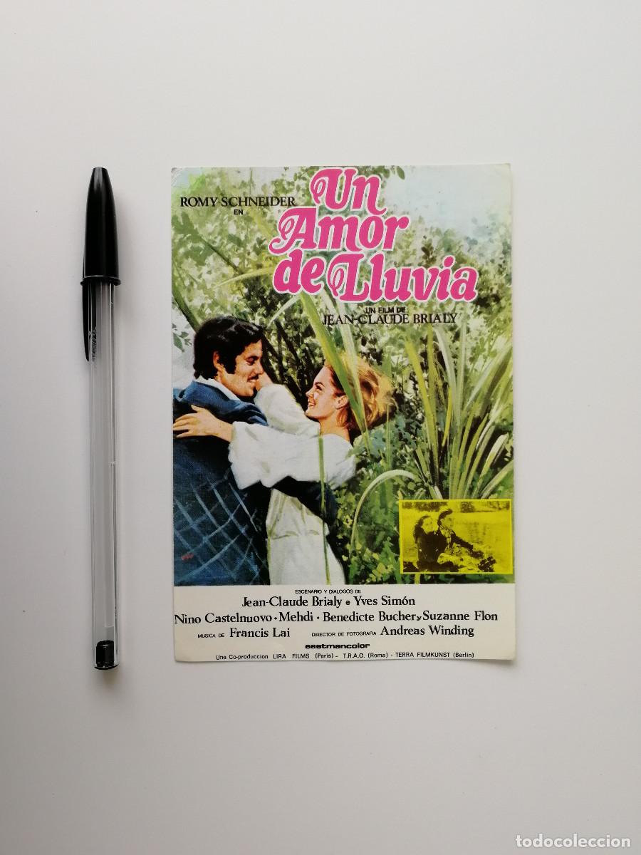 Cine: TARJETA ORIGINAL -10*15- UN AMOR DE LLUVIA - Romy Schneider