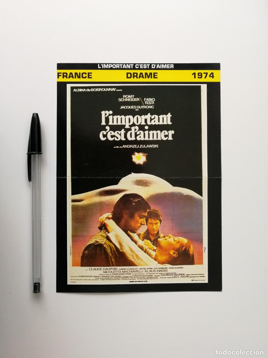 Cine: FICHA COLECCIONABLE FRANCESA -13*18- Lo importante es amar - Romy Schneider