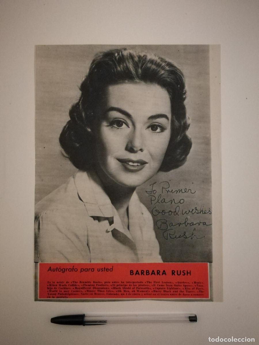 Kino: ANTIGUA FICHA COLECCIONABLE -A4- BARBARA RUSH - CAROLE LESLEY