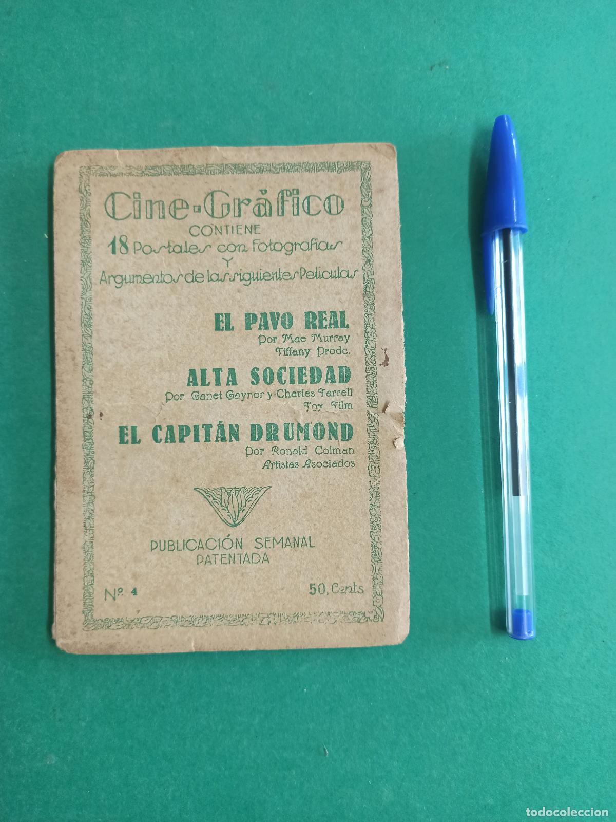 Kino: Antiguo librito Cine-Gr&aacute;fico. 10 fotos. Incompleto.