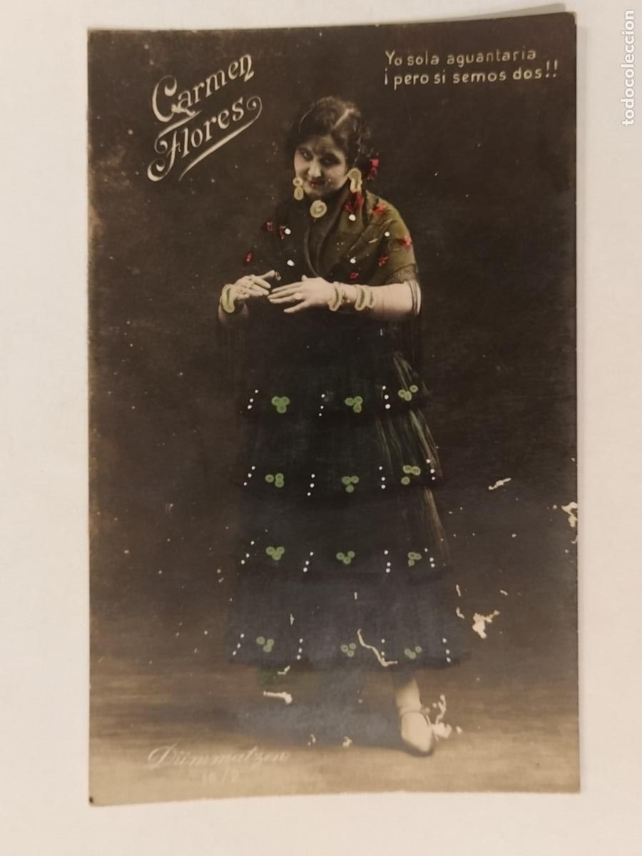 Kino: CARMEN FLORES - D&Uuml;MMATZEN - FOTOGRAFICA - POSTAL ANTIGUA ORIGINAL -(112.698)