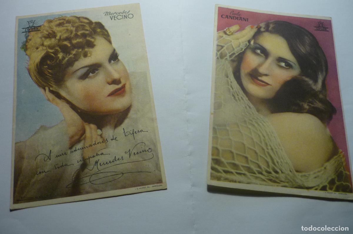 Cine: lote programas cine artistas mercedes vecino -cine goya,.carla candiani