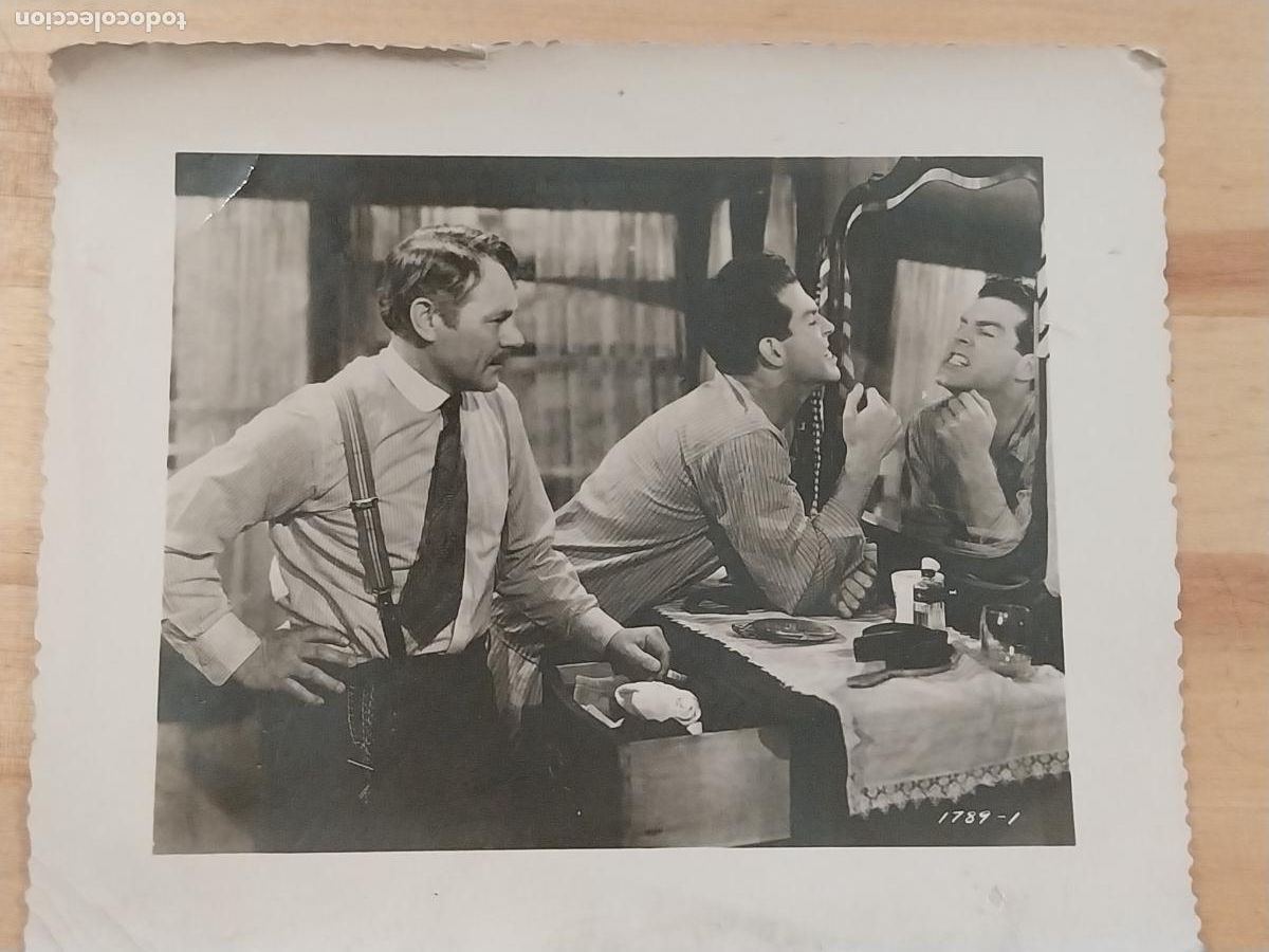 Cin&eacute;ma: FRED MAC MURRAY FOTOGRAFIA ESCENA ESPEJO PELICULA A&Ntilde;OS 50 14X11,2CMS ORIGINAL ANTIGUA