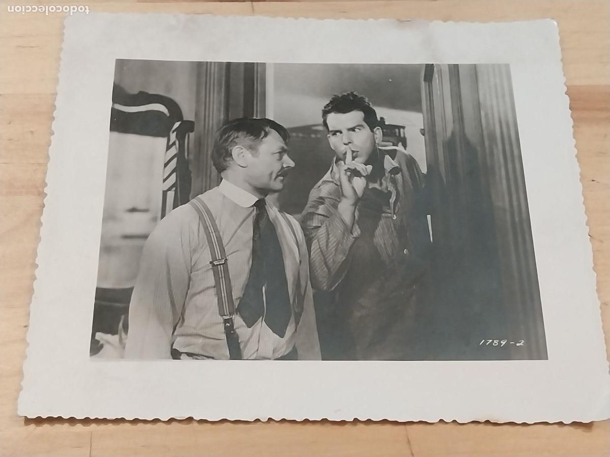 Cin&eacute;ma: FRED MAC MURRAY FOTOGRAFIA ESCENA GESTO SILENCIO PELICULA A&Ntilde;OS 50 14X11,2CMS ORIGINAL ANTIGUA