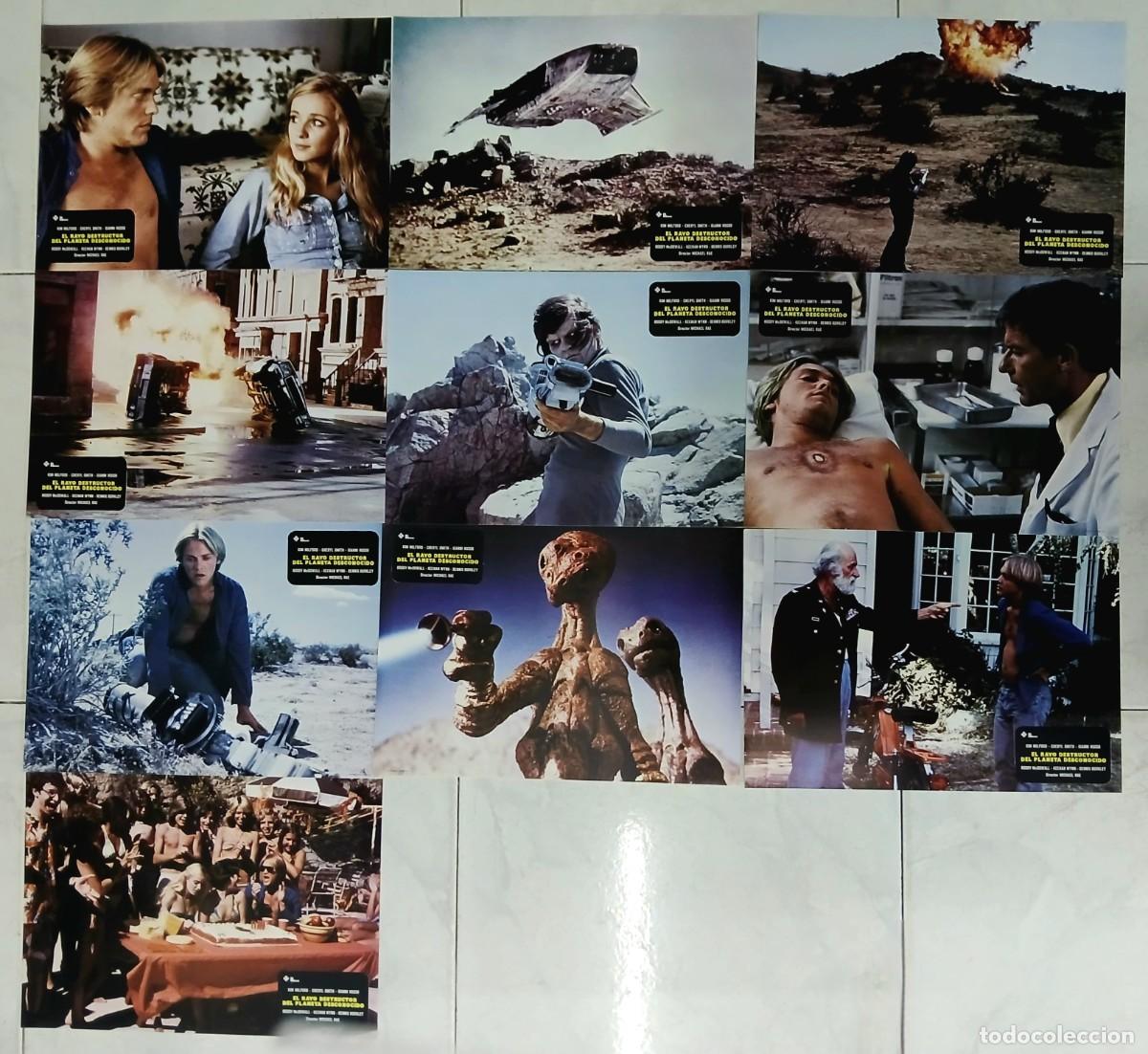 Cine: El rayo destructor del planeta desconocido. Juego de 10 fotocromos