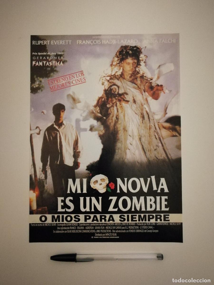 Cine: ANTIGUO ANUNCIO ACARTONADO -A4- MI NOVIA ES UN ZOMBIE - TERROR - Michele Soavi