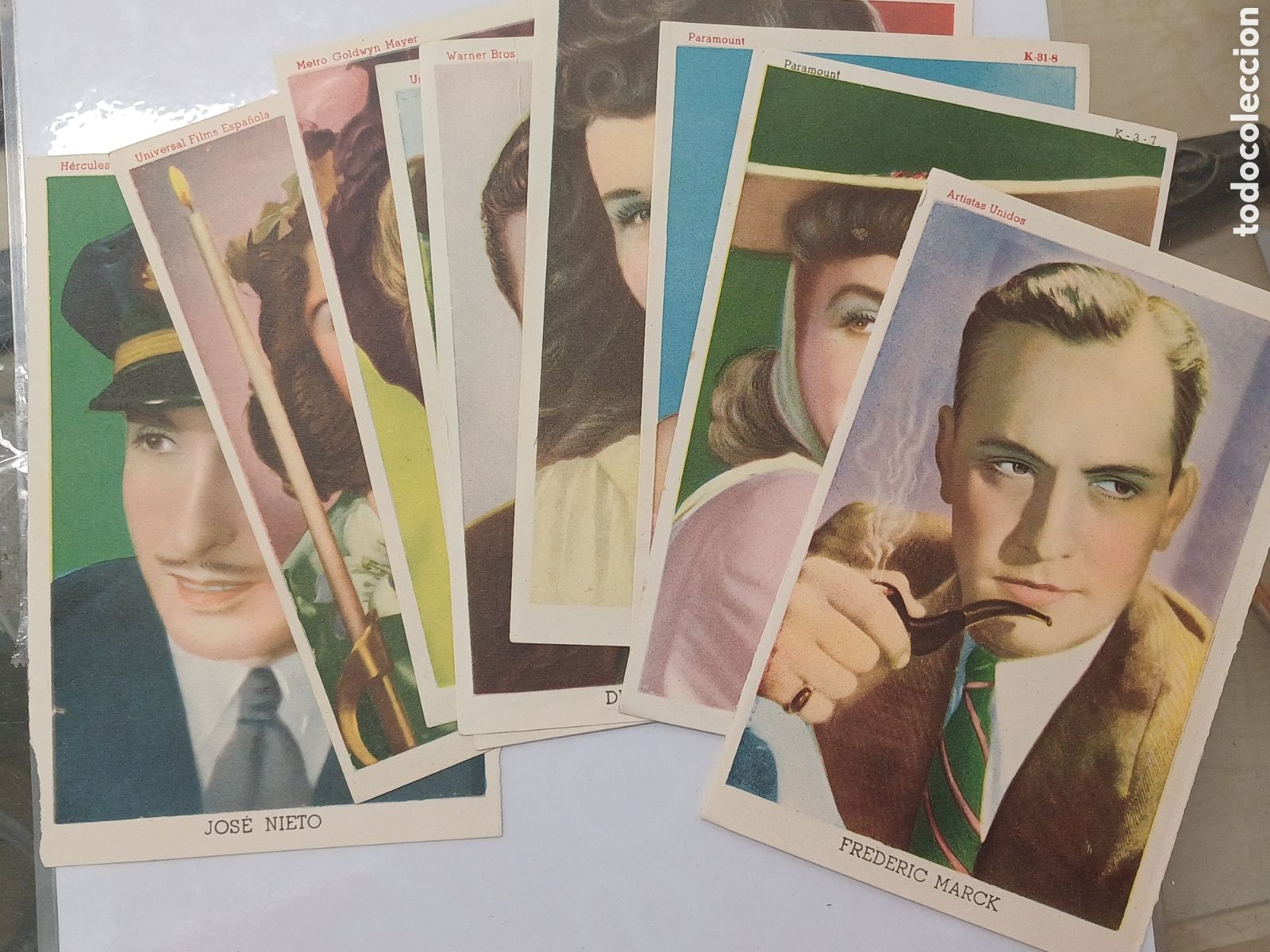 Cine: 9 tarjetas actores diferentes