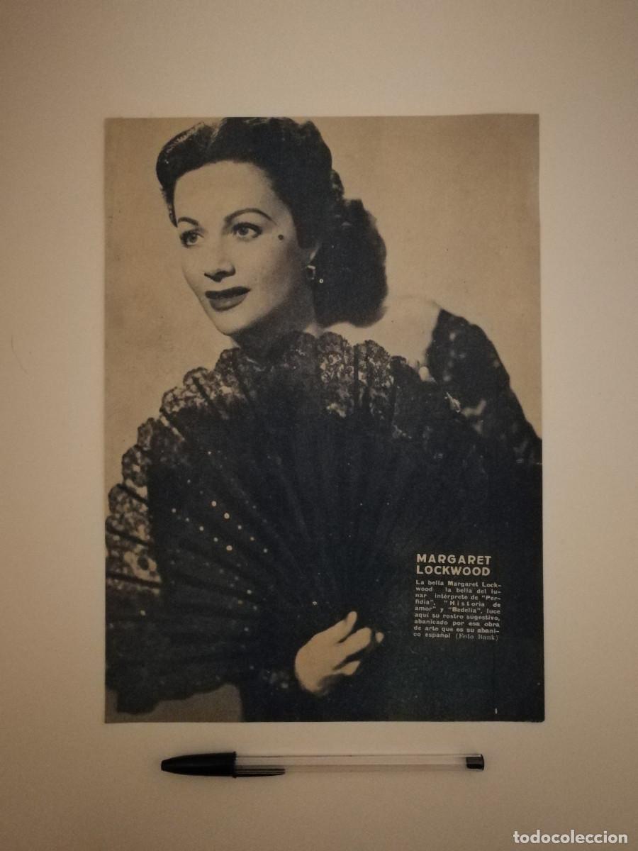 Cin&eacute;ma: ANTIGUO ANUNCIO ENCARTONADO -A4- Margaret Lockwood - PERFIDIA - BEDELIA