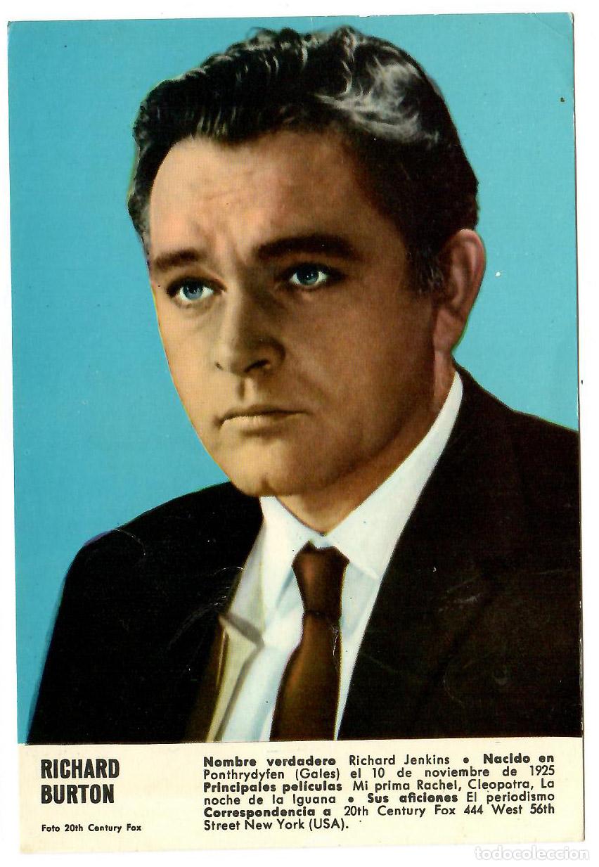 Cin&eacute;ma: Richard Burton. Foto 20th Century Fox. detr&aacute;s en blanco. 10 x 15 cms. Vell i Bell