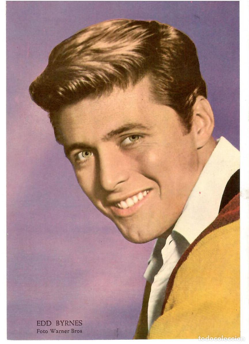 Cin&eacute;ma: Edd Byrnes. Foto Warner Bros. detr&aacute;s en blanco. 10.5 x 15 cms. Vell i Bell