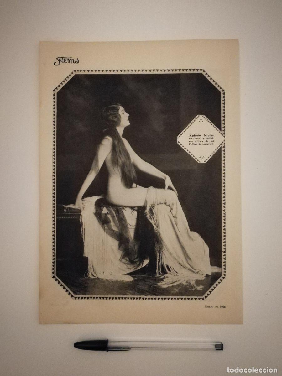 Cin&eacute;ma: ANTIGUO ANUNCIO ENCARTONADO -A4- Catherine Moylan - Ziegfeld Follies showgirl