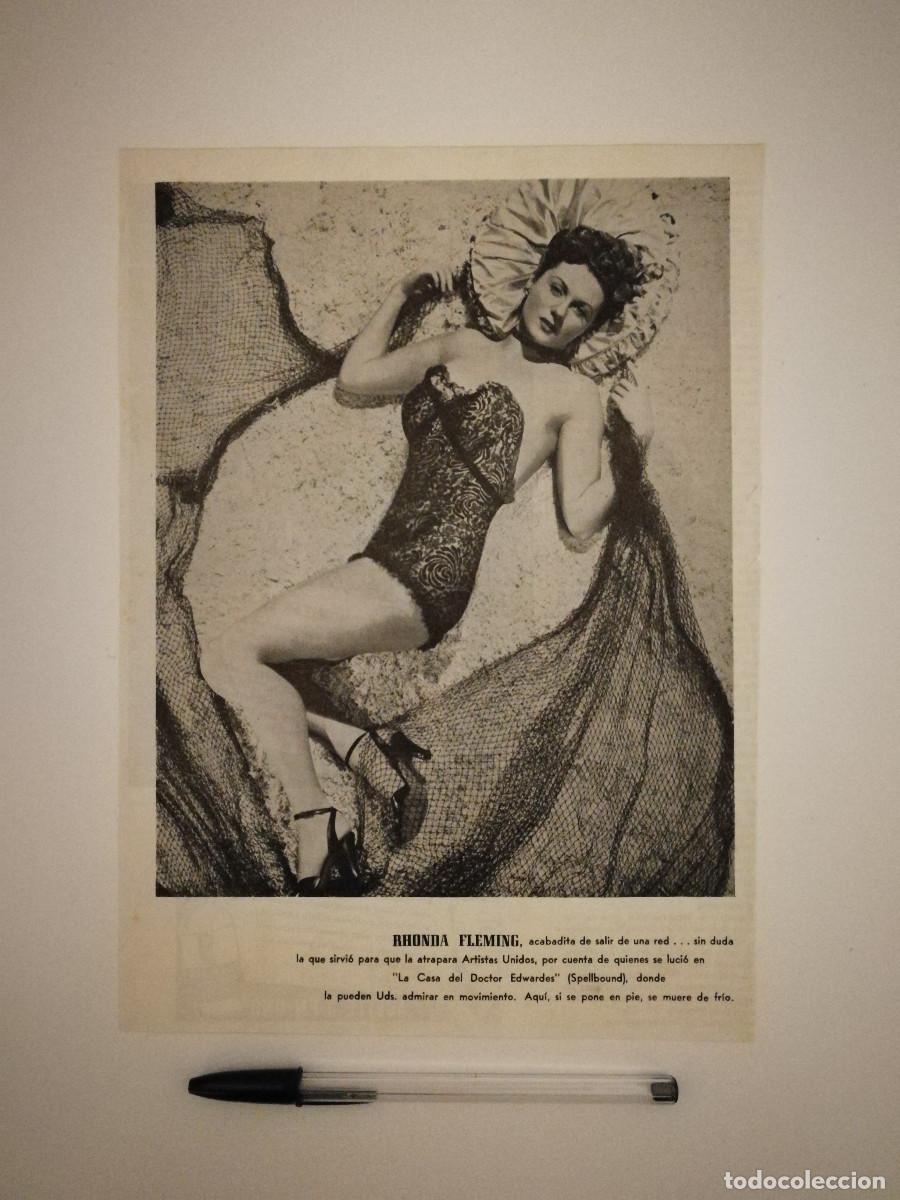 Cin&eacute;ma: ANTIGUO ANUNCIO ENCARTONADO -20*25- Rhonda Fleming