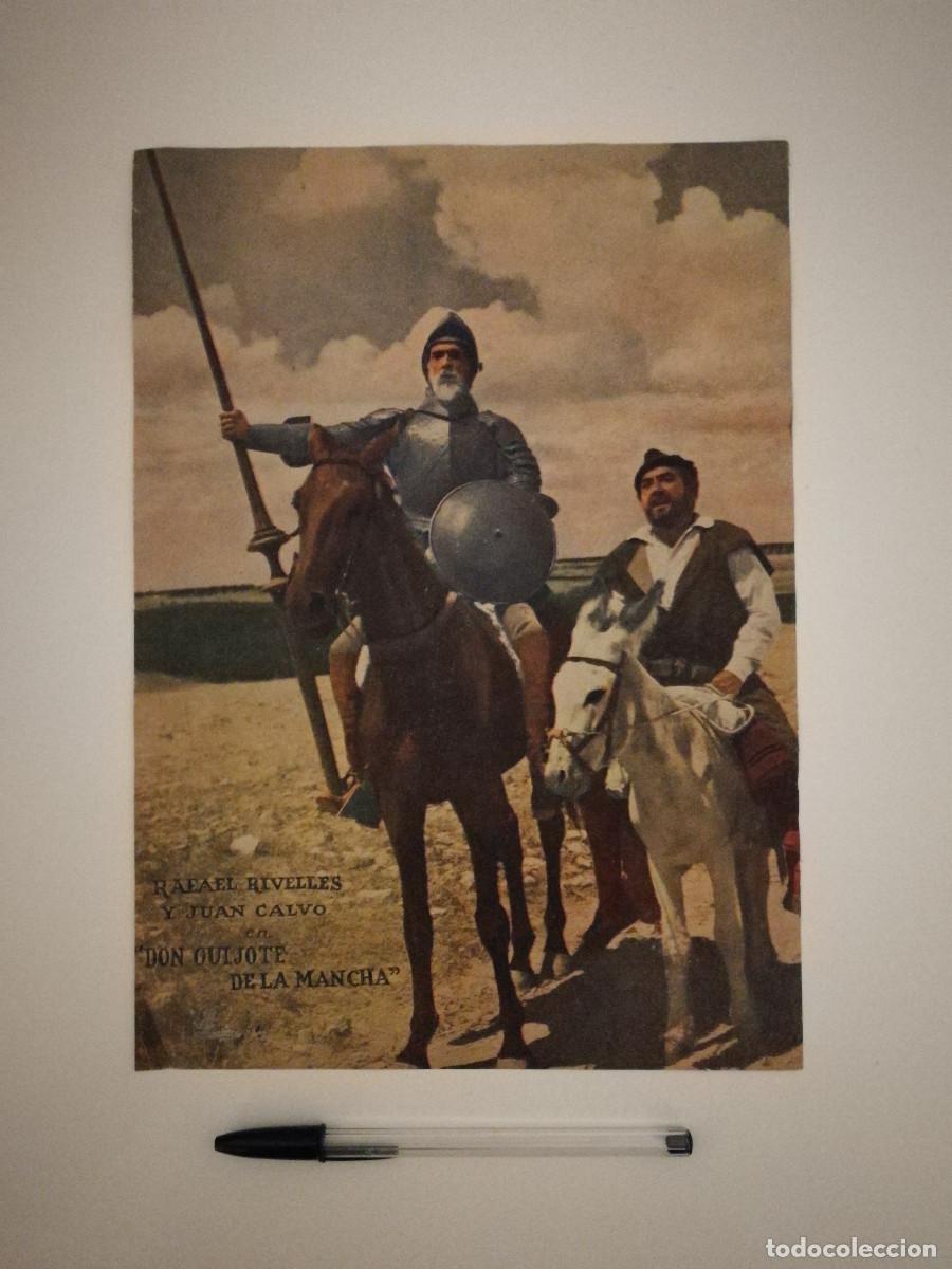 Kino: ANTIGUA LAMINA PUBLICITARIA - A4- DON QUIJOTE DE LA MANCHA-CINE ESPA&Ntilde;OL-RAFAEL RIVELLES