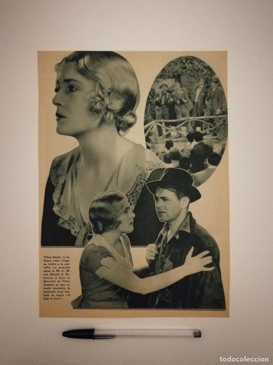 Cine: ANTIGUA FICHA -A4- Vilma B&aacute;nky & GLORIA SWANSON