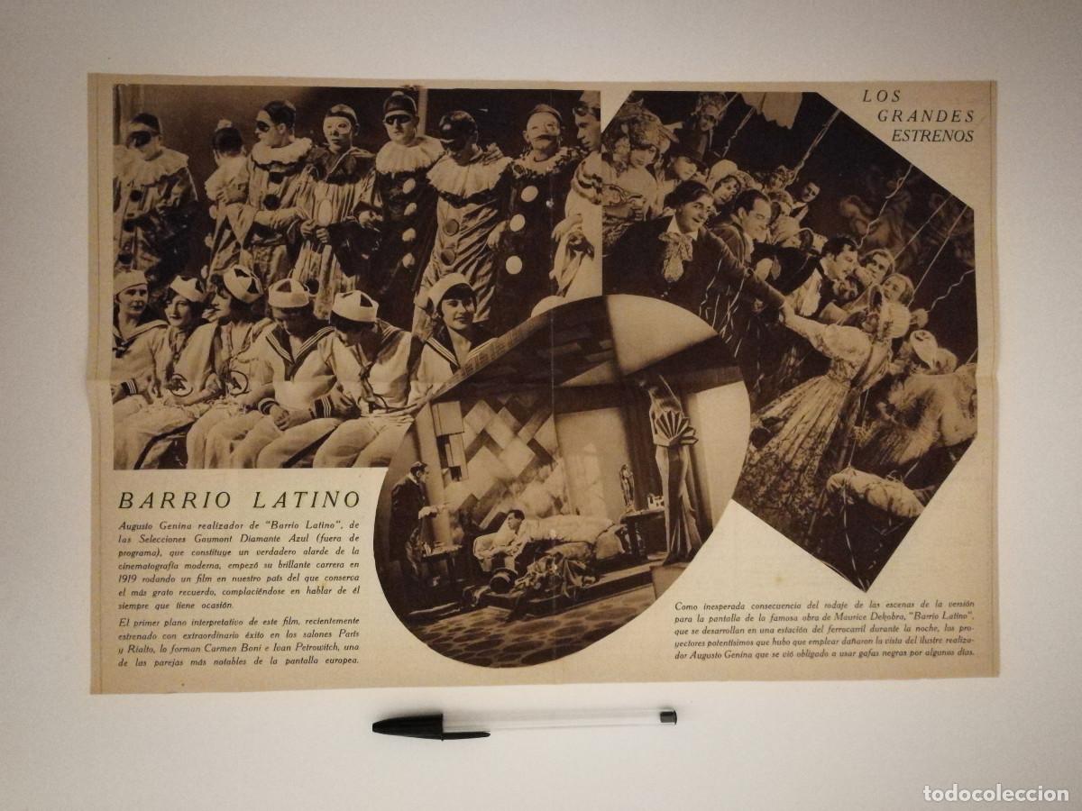 Cine: ANTIGUO ANUNCIO EN PRENSA - BARRIO LATINO - CARMEN BONI