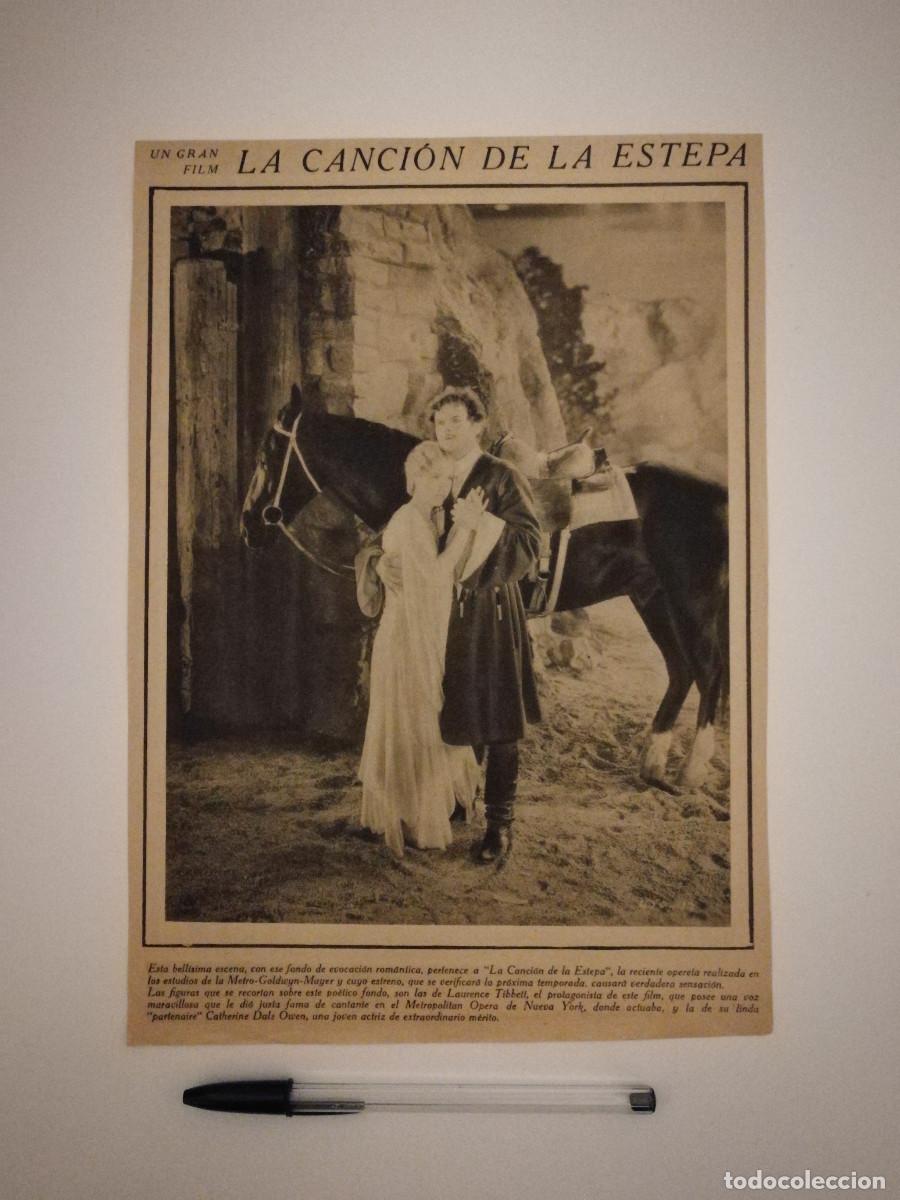 Cine: ANTIGUO ANUNCIO ENCARTONADO -A4- LA CANCION DE LA ESTEPA - Catherine Dale Owen