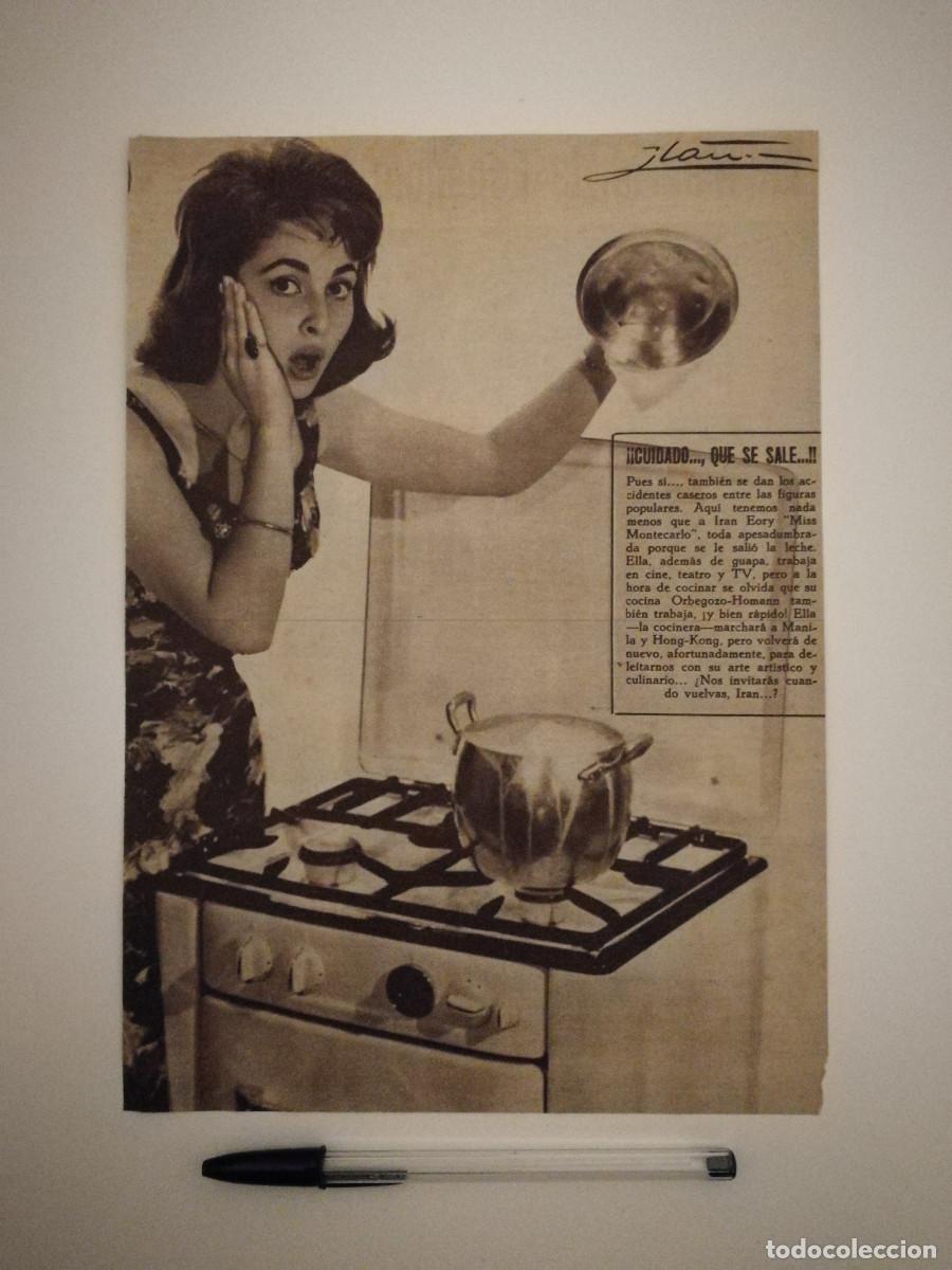 Kino: ANTIGUO ANUNCIO ENCARTONADO -A4- IRAN EORY - MISS MONTECARLO 1958