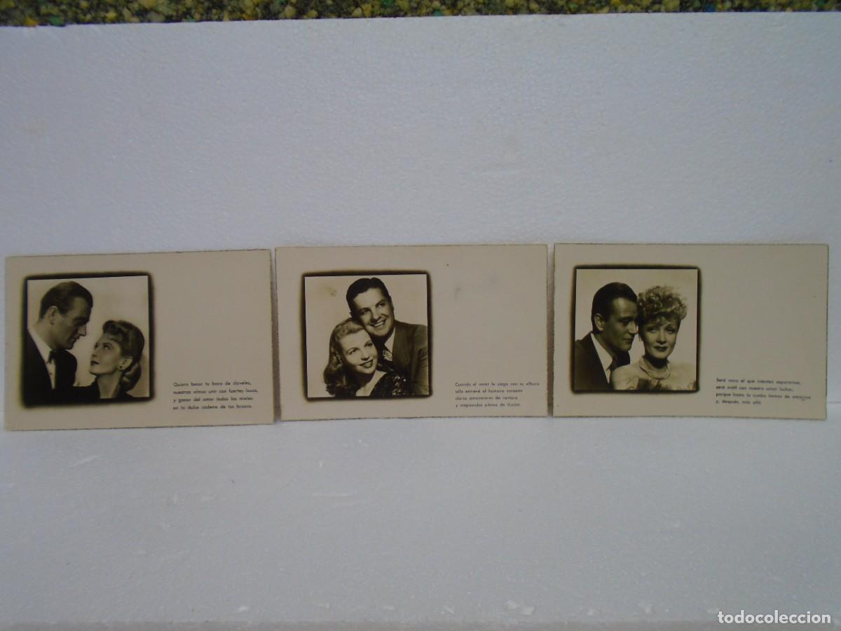 Kino: POSTALES(3) S/C.EXCLUSIVAS SOBE,SERIE LIRA N&ordm; 31-37-38,A&Ntilde;OS 40-ARTISTAS DE CINE.