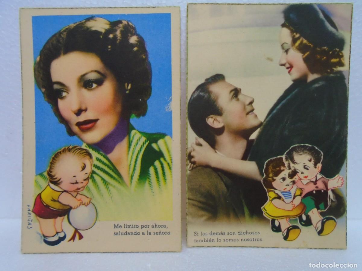 Kino: POSTALES(2) S/C.EXCLUSIVAS SOBE,SERIE C-E,A&Ntilde;OS 40-ARTISTAS DE CINE.