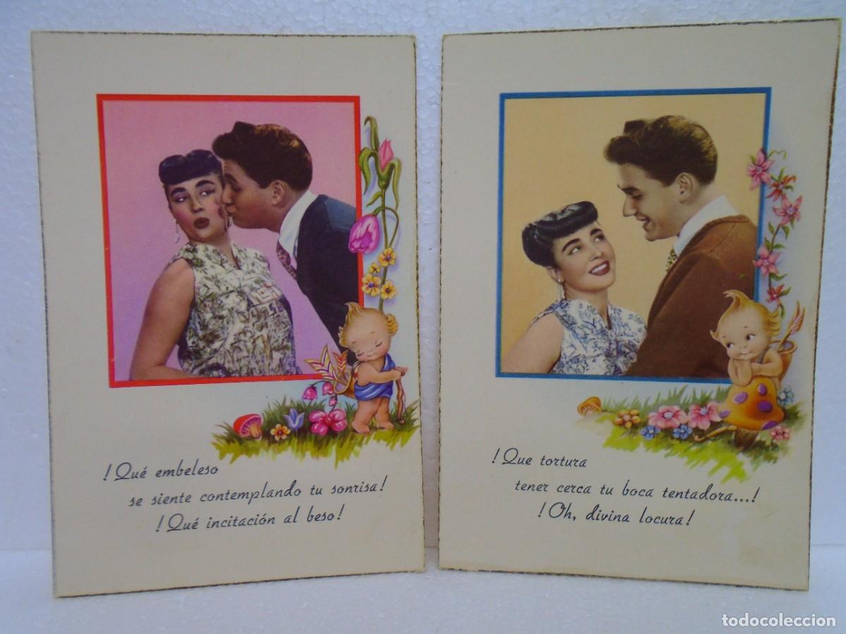 Kino: POSTALES(2) S/C.EDIC.C.Y.Z.,SERIE 594/A,N&ordm;2-5,ROMANTICAS A&Ntilde;OS 40.