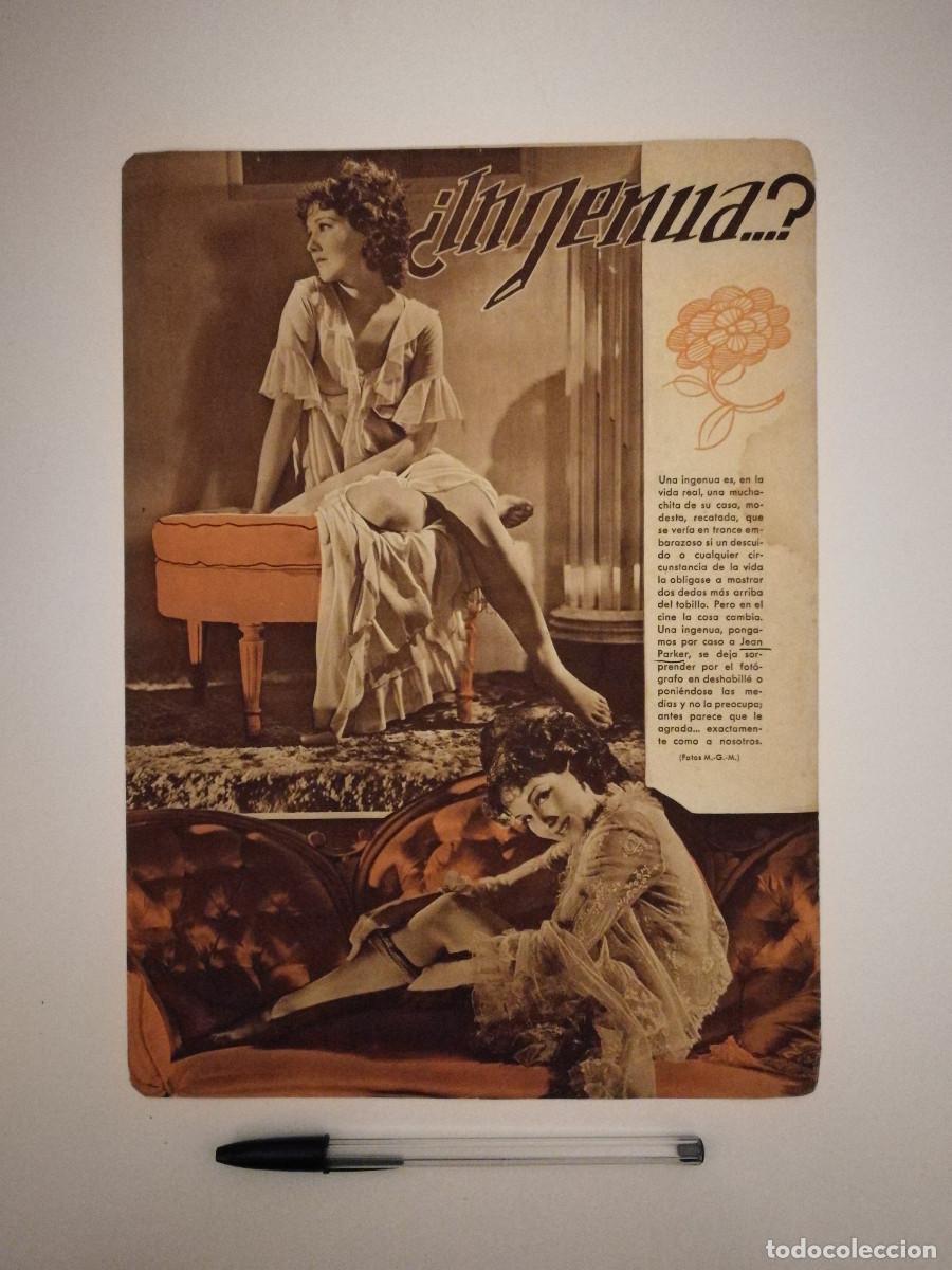 Kino: ANTIGUO ANUNCIO ENCARTONADO - A4- JEAN PARKER - INGENUA