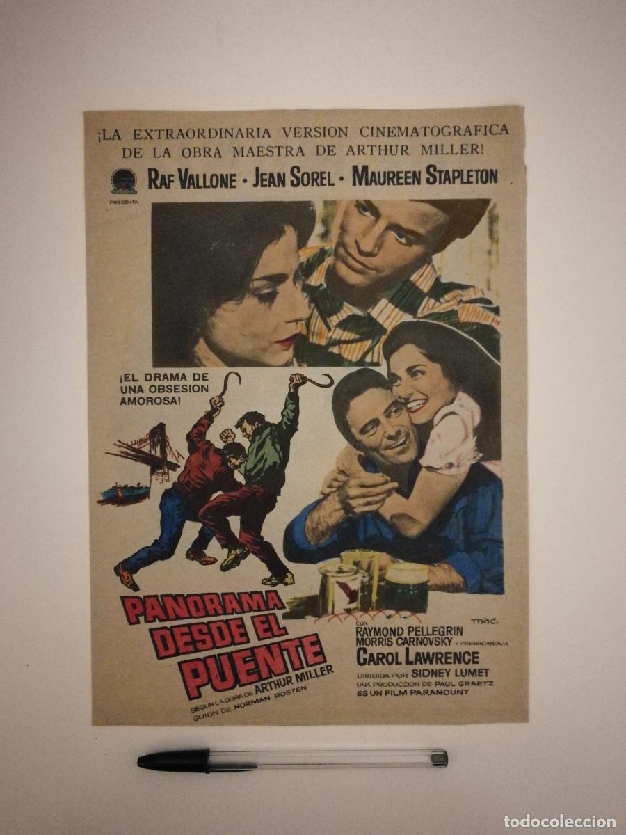 Kino: ANTIGUO ANUNCIO ENCARTONADO - A4- PANORAMA DESDE EL PUENTE - RAF VALLONE - MAUREEN STAPELTON