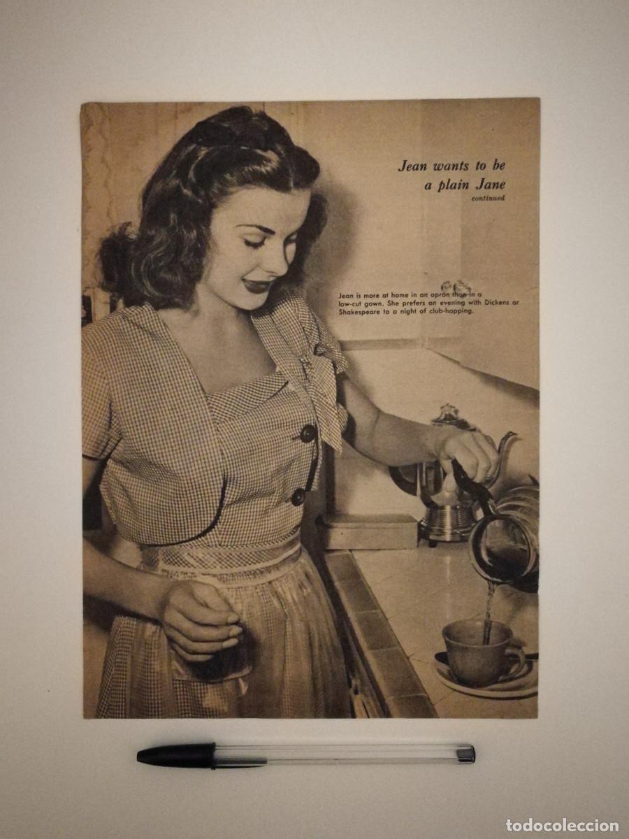 Kino: ANTIGUO ANUNCIO ENCARTONADO -A4- JEAN PETERS EN LA COCINA