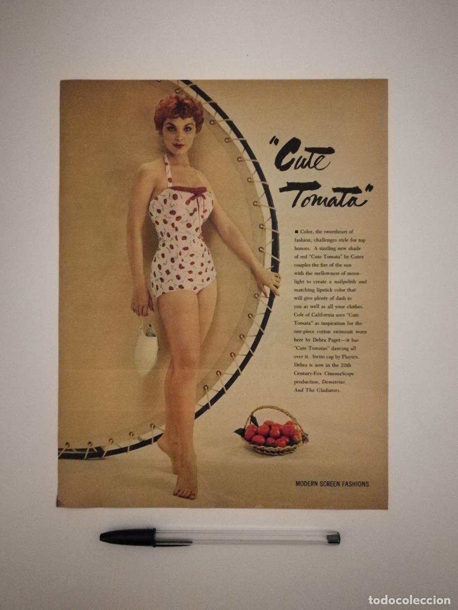 Kino: ANTIGUO ANUNCIO ENCARTONADO -A4- DEBRA PAGET BA&Ntilde;ADOR