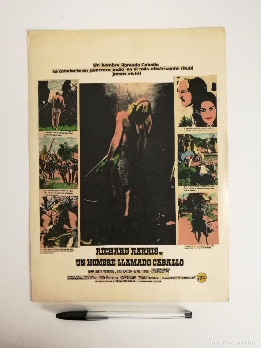 Kino: ANTIGUO ANUNCIO ENCARTONADO -A4- UN HOMBRE LLAMADO CABALLO - RICHARD HARRIS - WESTERN OESTE