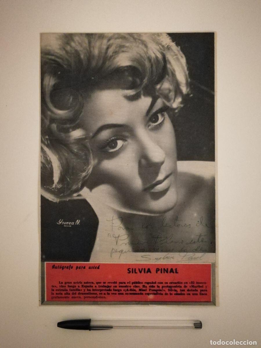 Kino: ANTIGUO ANUNCIO ENCARTONADO -A4- SILVIA PINAL - Actriz mexicana